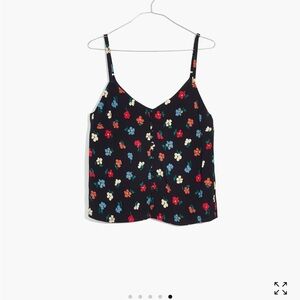 Floral Black Camisole Top